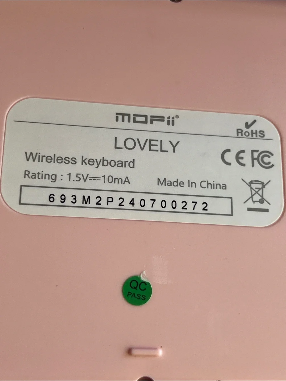 Mofii keyboard, pretty girly pink